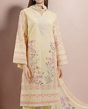 Saya Pale Yellow Lawn Suit- Pakistani Lawn Dress