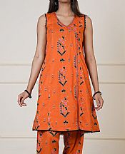 Saya Orange Lawn Suit (2 pcs)- Pakistani Designer Lawn Suits