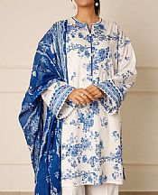 Saya White/Blue Lawn Suit- Pakistani Lawn Dress