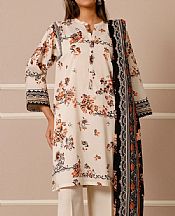 Saya Beige Lawn Suit- Pakistani Designer Lawn Suits