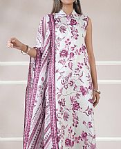 Saya White/Raspberry Lawn Suit- Pakistani Lawn Dress