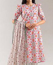 Saya Off White/Pink Lawn Suit- Pakistani Designer Lawn Suits