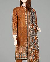 Brown Lawn Suit- Pakistani Designer Lawn Dress