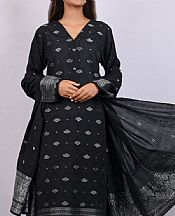 Saya Black Jacquard Suit- Pakistani Winter Dress