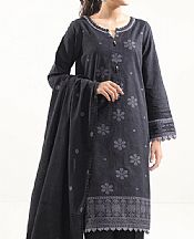 Saya Black Jacquard Suit- Pakistani Winter Dress