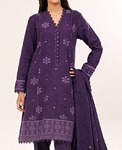 Saya Purple Jacquard Suit- Pakistani Winter Clothing