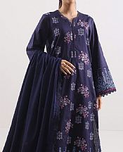 Saya Navy Blue Khaddar Suit- Pakistani Winter Clothing