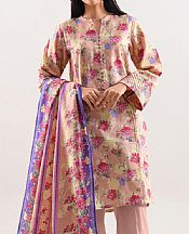 Saya Peach Khaddar Suit- Pakistani Winter Clothing