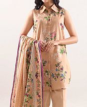 Saya Peach Khaddar Suit- Pakistani Winter Clothing