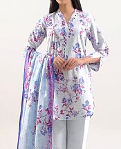 Saya Off White/Blue Linen Suit- Pakistani Winter Clothing