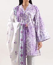 Saya Off White/Light Purple Linen Suit- Pakistani Winter Dress