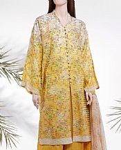 Mustard Zari Filament Suit- Pakistani Lawn Dress