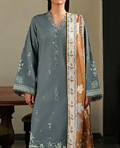 Seran Slate Grey Khaddar Suit- Pakistani Winter Dress