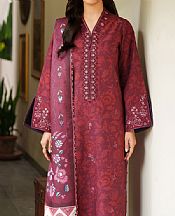 Seran Maroon Khaddar Suit- Pakistani Winter Clothing