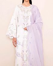 Seran White/Lilac Lawn Suit- Pakistani Designer Lawn Suits