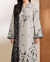 Seran Light Grey Lawn Suit- Pakistani Lawn Dress