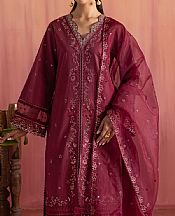 Seran Wine Berry Lawn Suit- Pakistani Designer Lawn Suits