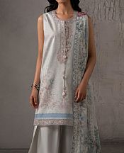 Seran Pearl Grey Lawn Suit- Pakistani Designer Lawn Suits