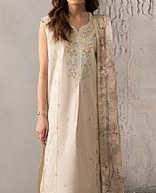 Seran Beige Lawn Suit- Pakistani Designer Lawn Suits