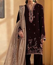 Seran Wine Velvet Suit- Pakistani Winter Clothing