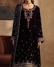 Seran Deep Plum Velvet Suit- Pakistani Winter Clothing