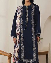 Seran Navy Khaddar Suit- Pakistani Winter Dress