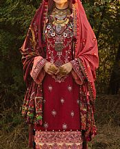 Red Karandi Suit- Pakistani Winter Clothing