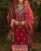 Red Karandi Suit- Pakistani Winter Dress