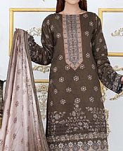 Shaista Taupe Viscose Suit- Pakistani Winter Dress