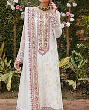 Sifa White Crinkle Chiffon Suit- Pakistani Designer Chiffon Suit