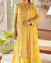 Sifa Golden Yellow Chiffon Suit- Pakistani Designer Chiffon Suit