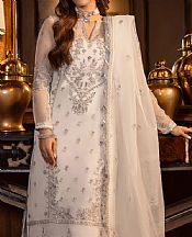 Sifa White Organza Suit- Pakistani Designer Chiffon Suit