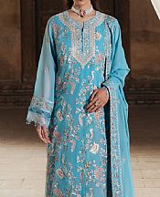 Sifa Turquoise Chiffon Suit- Pakistani Designer Chiffon Suit