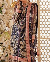 Sifa Navy Blue Net Suit- Pakistani Chiffon Dress