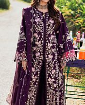 Sifa Plum Lawn Suit- Pakistani Designer Lawn Suits