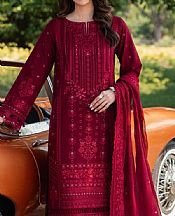 Sifa Maroon Lawn Suit- Pakistani Designer Lawn Suits