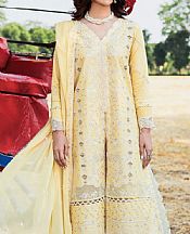 Sifa Light Yellow Lawn Suit- Pakistani Designer Lawn Suits