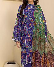 So Kamal Royal Blue Lawn Suit- Pakistani Lawn Dress