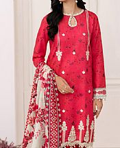 So Kamal Carmine Red Lawn Suit- Pakistani Lawn Dress