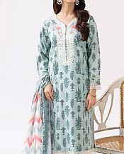 So Kamal Sky Blue Lawn Suit- Pakistani Designer Lawn Suits