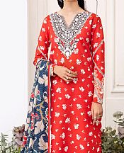 So Kamal Red Lawn Suit- Pakistani Designer Lawn Suits