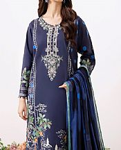 So Kamal Midnight Blue Lawn Suit- Pakistani Lawn Dress