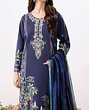 So Kamal Midnight Blue Lawn Suit