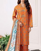 So Kamal Safety Orange Lawn Suit- Pakistani Lawn Dress