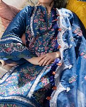 Sobia Nazir Royal Blue Lawn Suit- Pakistani Lawn Dress
