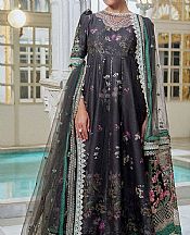 Sobia Nazir Charcoal Lawn Suit- Pakistani Lawn Dress
