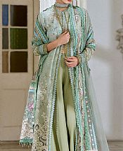 Sobia Nazir Turquoise/Green Lawn Suit- Pakistani Lawn Dress