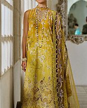 Sobia Nazir Mustard Lawn Suit- Pakistani Designer Lawn Suits