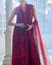 Sobia Nazir Wine Lawn Suit- Pakistani Designer Lawn Suits