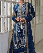 Sobia Nazir Royal Blue Lawn Suit- Pakistani Designer Lawn Suits